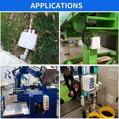 Image showing applications of Weatherproof Outdoor Electrical Box With Cover IP67 Dustproof Enclosure For Outdoor Use.