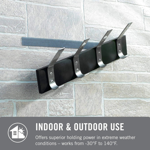 Extreme Outdoor Double Sided Mounting Tape Built To Handle Up To 15 Pounds On Brick Or Rough Surfaces UV And Weather Resistant 14 Ft Roll Tough As Nails Industrial Strength Adhesive For Outdoor Projects used for mounting metal rack outdoors.