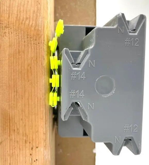 Pro Grade Caterpillar Style Spacers For Loose Outlets And Tile Backsplash 200 Piece Kit by Spacer N Shim installed in wood