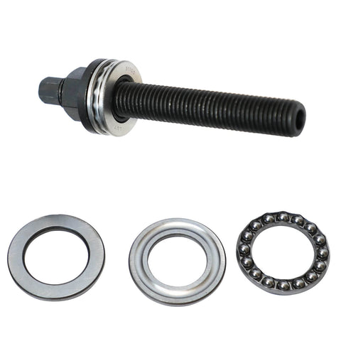 Pro Grade Output Shaft Removal And Install Kit With Five Hole Wheel Hub Puller And Axle Separator For Wheel Bearing Fits BMW And Land Rover Includes M22 M24 M27 M30 Adapters For Easy DIY Repair close-up of shaft and adapters