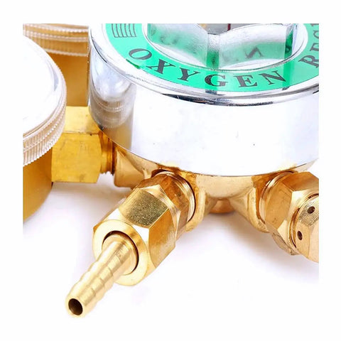 Oxygen Regulator For Welding Gas, Heavy Duty Brass Regulator With 0 To 200 PSI Outlet And 0 To 4000 PSI Inlet, CGA 540 Female Connection, Pro Grade Replacement Part