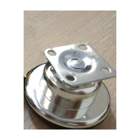 100-Pack 2.5" Flat Metal Caster Wheel - Chrome plating