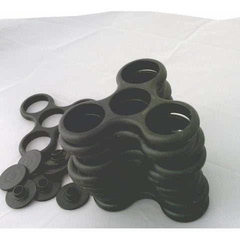 100-Pack Fidget Hand Spinner Black Frame - 2 Caps