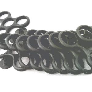100-Pack Fidget Hand Spinner Black Frame - 2 Caps
