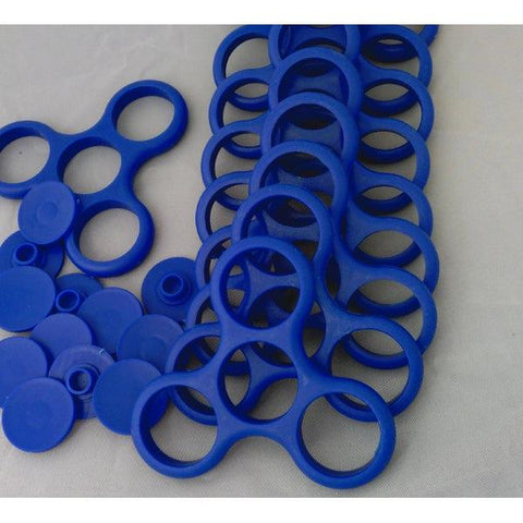 100-Pack Fidget Hand Spinner Blue Frame - 2 Caps