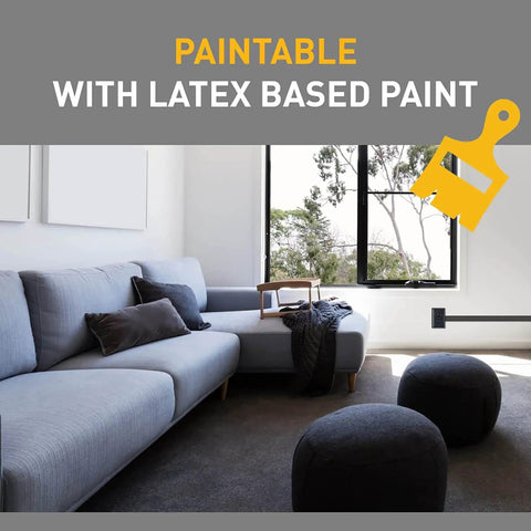 Living room with sofa, showcasing NM2-D Nonmetallic Plastic Raceway For Extending Power And Concealing Cords Outlet Kit wall installation