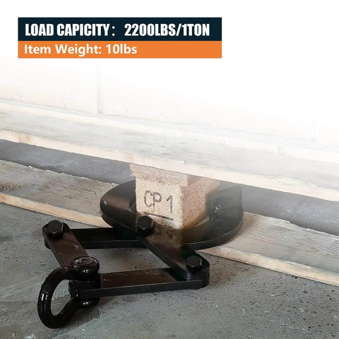 Heavy Duty Pallet Grabber Clamp 2200lbs 1 Ton For Lifting And Pulling Trees Stumps And Pallets With Jaw Opening 0 To 3.15 Inches Steel Stump Puller Tool Black Finish Compatible With Chain Or Strap Hooks
