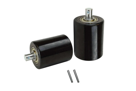 Pallet Jack Load Wheels Kit for BT L 2000-U, BT L 2300-U & LHM 230, complete wheel set with greased polyurethane load wheels and axles