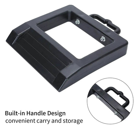 Heavy Duty Pallet Jack Stopper Chock For Trucks And Trailers, Instantly Park Your Pallet Jack In Seconds, non-slip base, handle.