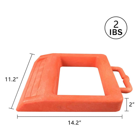 Pallet Jack Chock Heavy Duty Wheel Stopper For Pallet Jacks And Trucks Stabilizes Wheels For Safer Handling Durable Orange Plastic 14.2x11.2x2 in