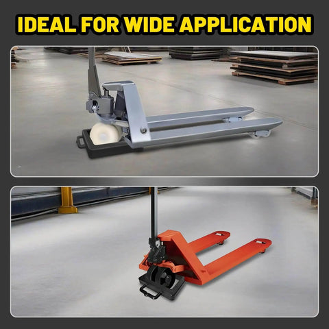 Heavy Duty Rubber Pallet Jack Wheel Chocks 2 Pack For Trucks And Pallet Handling Premium Non Slip Stopper with pallet jack in warehouse
