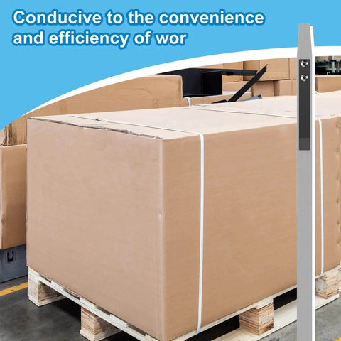 Efficient 54 Inch Pallet Strap Feeder Stick Guide MorningRo 2 Pack for quick strapping through pallets in warehouse setting.