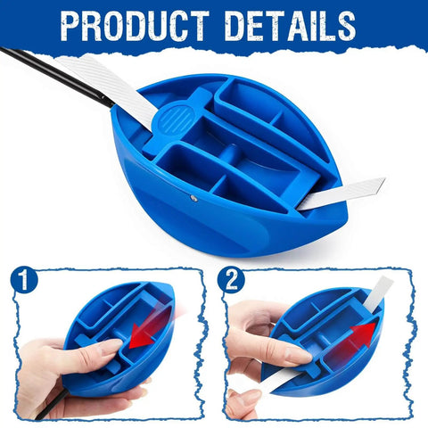74 Inch Flexible Pallet Strap Feeder For Half To Three Quarter Inch Polyethylene Strapping With Stick Guide Through Pallets