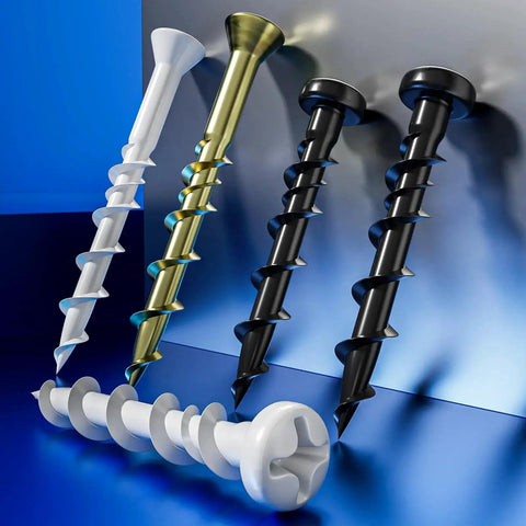 Pan Head Drywall Anchors One And One Quarter Inch Black Anti-Rust Coated Bolt Anchors For Hollow Walls displayed in various finishes