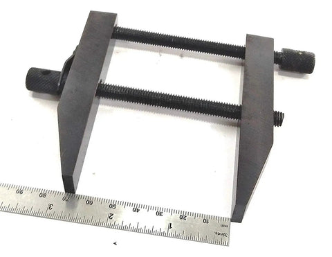 Parallel Clamps Vise For Woodworking And DIYers Home Projects 4 Inch Tool Steel Jaw Vise Tools, black epoxy finish, close-up