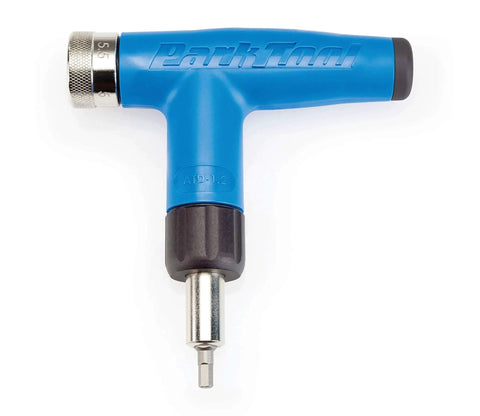 Park Tool ATD-1.2 - Adjustable Torque Driver Tool,Blue, T-shaped, showing torque range indicator for 4-6 Nm.
