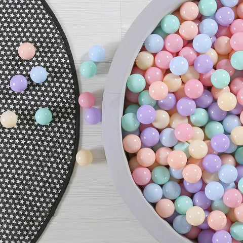 Colorful Ball Pit Balls - Pink Soft Plastic Balls Phthalate Free BPA Free Play Balls for Ball Pool Birhtday Party Girls Kids with Storage Bag, 6Colors,100pcs in a ball pit
