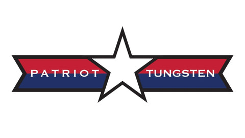 Patriot Tungsten logo with a star design and red, white, and blue colors.