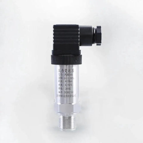 Industrial Grade 12 To 24V Pressure Transducer PCM300 Series With 304 Stainless Steel Shell, vertical view