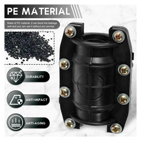 Three Piece Pipe Repair Clamp Kit For Water Leaks, Anti Impact Emergency Pipe Fix For Burst Or Punctured Plastic And Metal Pipes