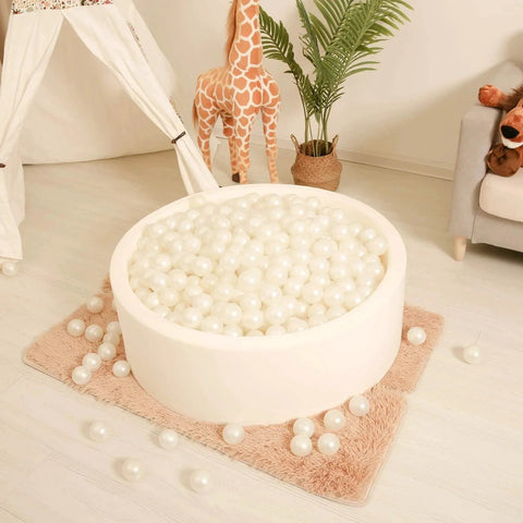 Ball Pit Balls 100 Play Balls Plastic Balls for Baby Girls Toddlers Kids Play Tent Pool Playhouse Playpen Party Decoration, Pearl White in pit
