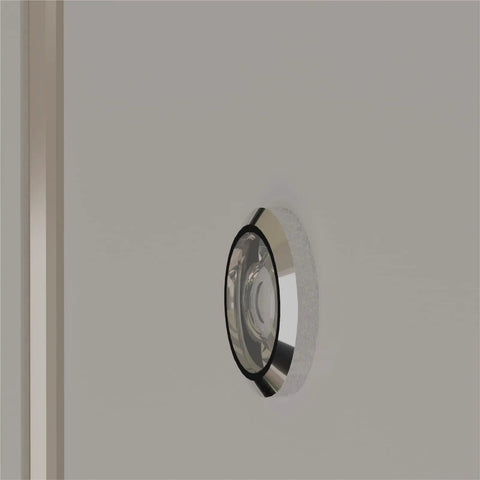 Side view of installed Wide Angle Door Peephole Viewer Kit, 2 Pack For One And A Half To Two And A Quarter Inch Doors, 180 Degree View
