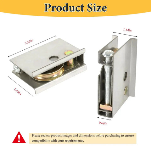 Pella Roller Sliding Kit 0C5Y00P0 Replacement For Patio Doors 2 Pack One And A Half Inch Steel Ball Bearing Adjustable Height Rollers