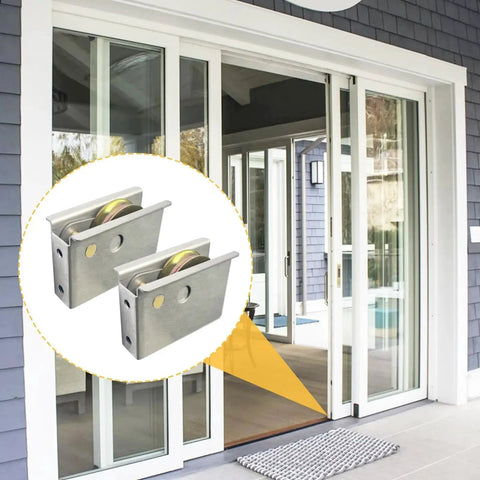 Pella Roller Sliding Kit 0C5Y00P0 Replacement For Patio Doors 2 Pack One And A Half Inch Steel Ball Bearing Adjustable Height Rollers