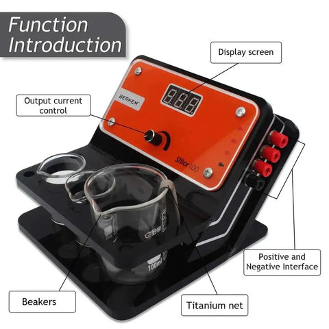 Pen Type Gold Plating Machine for Jewelry With Partial Gold Plating Capability Portable Electroplating Kit showing interface and components