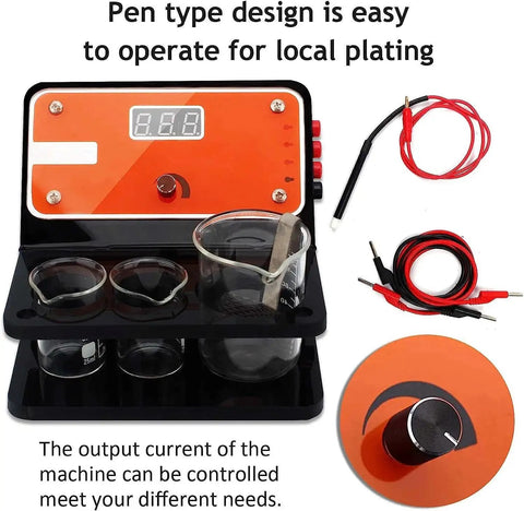 Pen Type Jewelry Plating Machine Kit With Electroplating Pen For Gold Silver Rose Gold And Nickel Plating Solutions