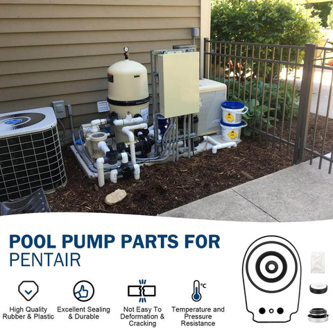 Installed pool pump setup with All-In-One O-Ring Rebuild Repair Kit For Whisperflo IntelliFlo Pool Pumps Built 2008 And Later