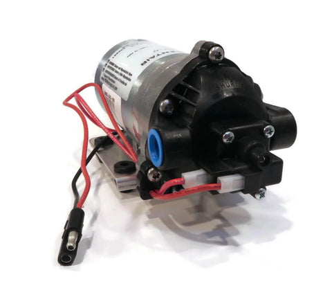 PENTAIR SHURFLO 8000-543-936 12V DC Standard Pump with Wire Harness, 1.8 GPM, 60 PSI, showing wiring and connection ports.