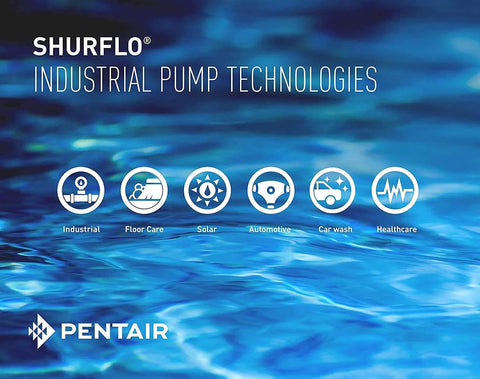 Pentair Shurflo Industrial Pump Technologies for various applications including industrial, solar, automotive, car wash, and healthcare.