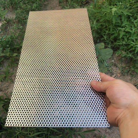 Pro Grade Heavy Duty 19 Gauge Stainless Steel Perforated Metal Sheet 304, 15.7 In x 7.8 In, 3 Mm Holes, 32 Percent Open Area expanded mesh