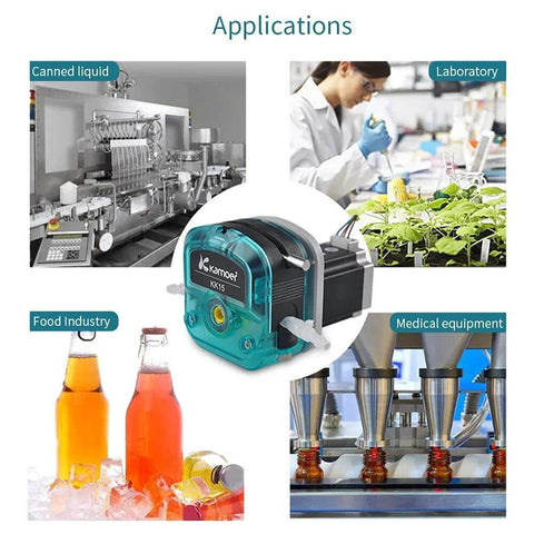 KKTS-24S18 1600ml/min high Flow peristaltic Pump 24V Stepper Motor dosing Pump in lab, food industry, and medical use