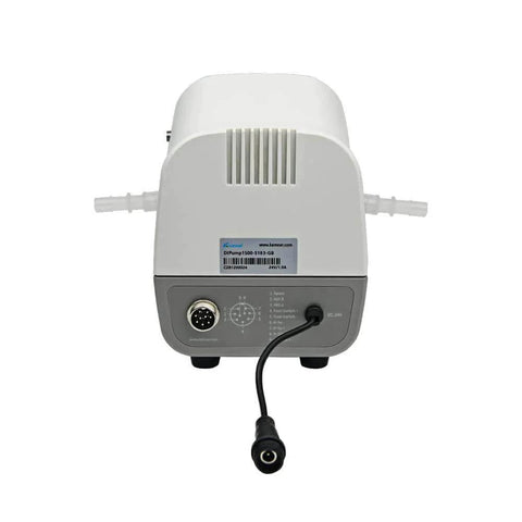 Back view of peristaltic Pump 24V 1500ml/min high Flow Intelligent Variable Speed 0.1-400rpm Liquid dosing Pump 3 rotors LED Screen RS485