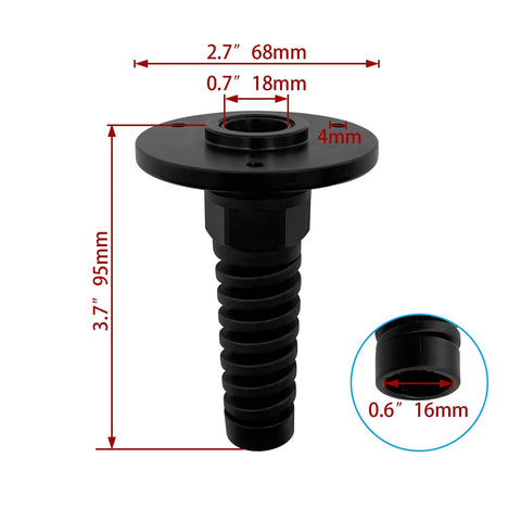 2 Pack PG16 Cable Gland With Anodized Aluminum Base Waterproof IP68 Nylon Joint And Adjustable Locknut For 8 To 14 Mm Wire Diameter