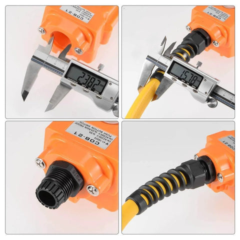 PG21 Waterproof Cable Gland With Nylon Joint IP68 Rated Adjustable Locknut And Strain Relief For 13 To 18mm Cables in use