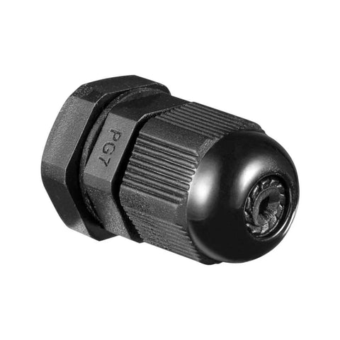 PG7 Waterproof Nylon Cable Gland Joint With Adjustable Locknut for 3mm to 6.5mm Cable Diameters IP68 Seal Dustproof and Acid Resistant