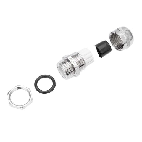 PG7 Metal Waterproof Cable Gland Adjustable Connector for 3 to 6.5mm Cable Diameter with Brass Construction Pack of 10
