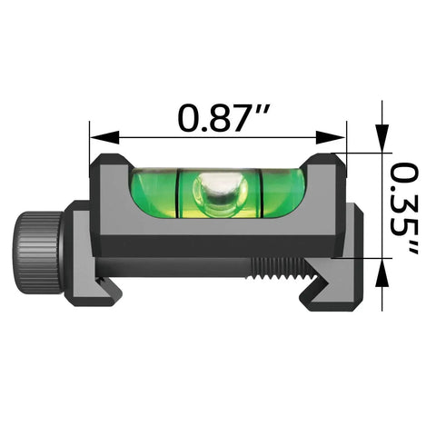 Low Profile Picatinny Bubble Level and Anti Cant Indicator for Long Range Shooting, 0.35 Inch Clearance, Lightweight 6061 Aluminum