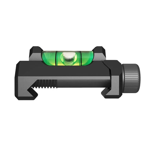 Low Profile Picatinny Bubble Level and Anti Cant Indicator for Long Range Shooting, 0.35 Inch Clearance, Lightweight 6061 Aluminum in black