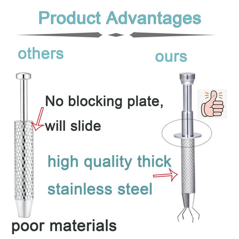 Comparison of Piercing Jewelry Ball Grabber Tool For 16G Piercings With Screw On Replacement Balls Kit materials and design features