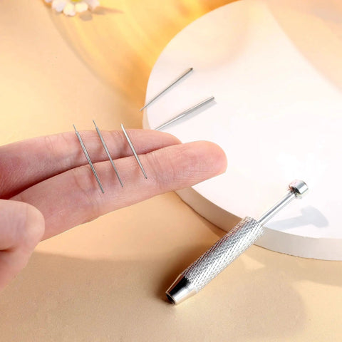Piercing Taper Grabber Reacher Tool Set For Easy No Fuss Flat Back Earring Insertion 16G And 18G Stainless Steel Pins