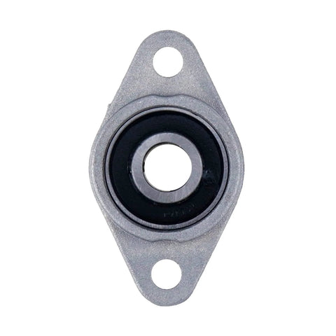 Front view of Four Piece Pillow Block Bearing Set KFL08 Self Alignment Flange Bearing Zinc Alloy Steel Mounted 5/16 Inch Inner Diameter 8mm ID