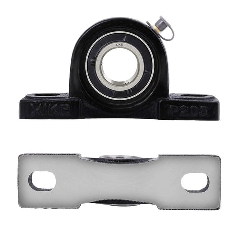 UCP205-16 Pillow Block Bearing - Pack of 2 Mounted Chrome Steel Bearings with 1" Bore - Self Alignment front view