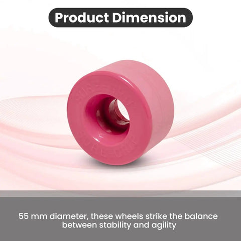 Velvet Indoor Roller Skate Wheels With Vanathane Material For A Real Smooth Indoor Ride 55mm By 31mm Set Of 8 Pink designed for precision bearings and beginners alike made in USA Sure Grip