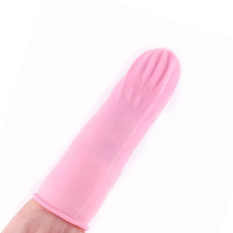 Finger Cots 500 Pack Pink Anti Static Cleanroom Fingertip Protectors For Lab And Electronics Work, Unfolded 60mm Length