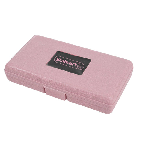 Durable pink carrying case for Essential 7 Piece Home Tool Kit With Hammer Phillips Screwdrivers Long Nose Pliers Tweezers And Tape Measure