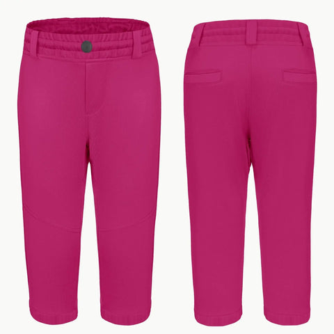 Toddler And Youth Knicker Baseball Pants For Boys And Girls MIVEI Pink Knee Length With Belt Loops Elastic Hem for Tee Ball